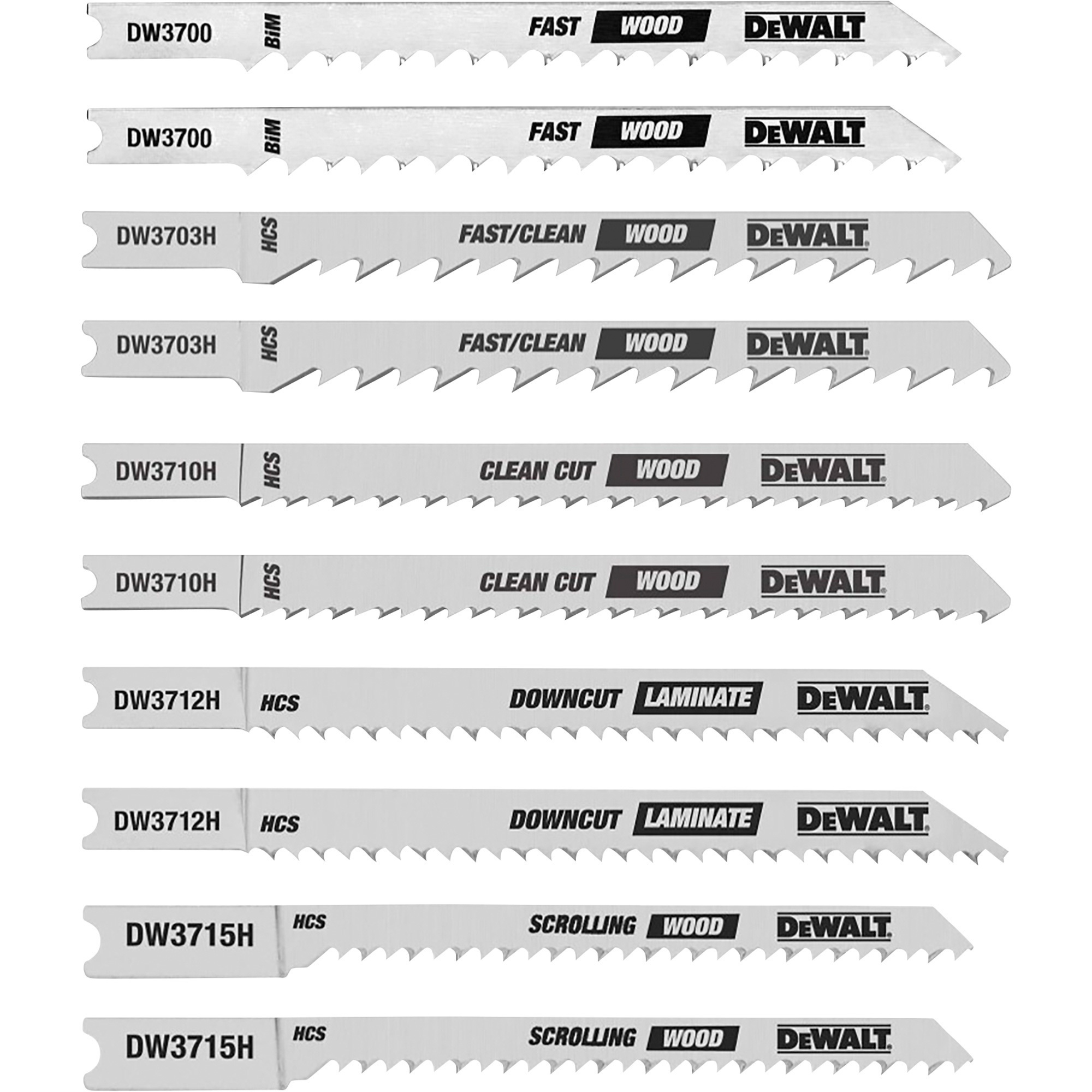 DEWALT TShank Jig Saw Blade Set — 10Pc., Model DW3741C Northern Tool
